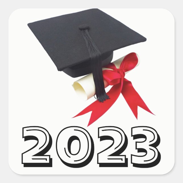 Adesivo Quadrado Classe de 2023 White Square Sticker by Janz (Frente)