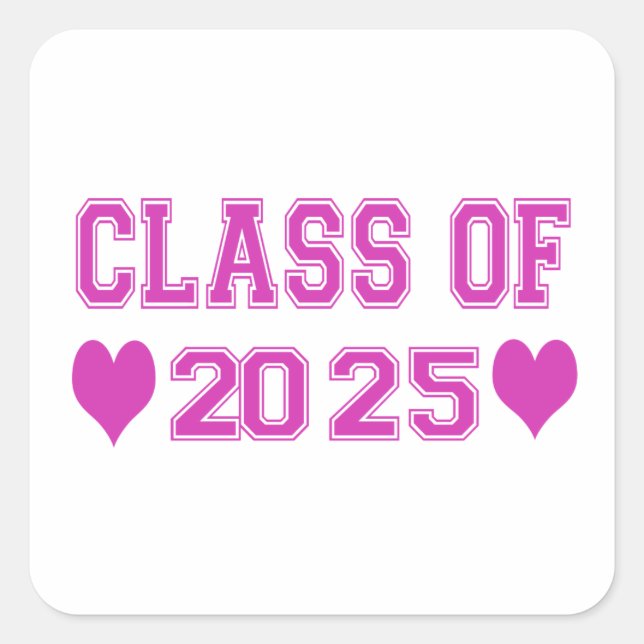 Adesivo Quadrado Classe De 2025 (Frente)