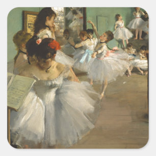Adesivo Quadrado Classe de dança - Edgar Degas