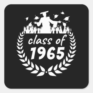 Adesivo Quadrado classe de design de graduação ou reunião de 196
