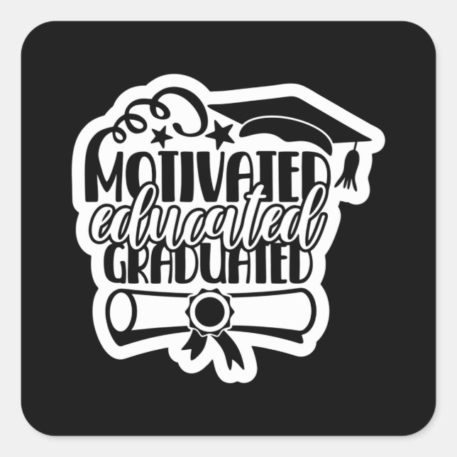 Adesivo Quadrado Classe de Formando 2022 Grava o Formando (Frente)