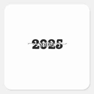 Adesivo Quadrado Classe de Formatação do Mais velho 2025 da Escola 