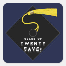 Adesivo Quadrado Classe de Graduação de 2025