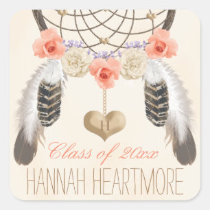 ADESIVO QUADRADO CLASSE IDEAL DA GRADUAÇÃO DO COLETOR DO MONOGRAM