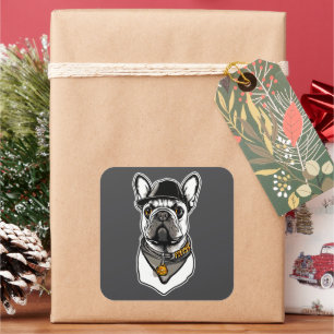 Adesivo Quadrado Classic French Bulldog