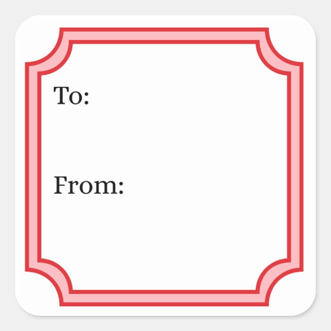 Adesivo Quadrado Classic Red Square Sticker (Frente)