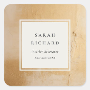 Adesivo Quadrado Clássica, Beige, Dourada, Pintor de Óleo