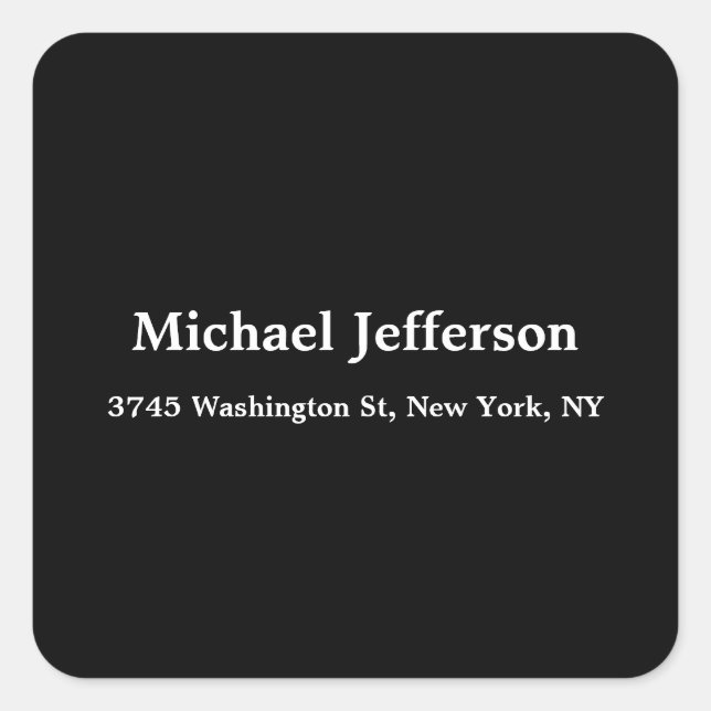 Adesivo Quadrado Classical Creative Trendy Black & White (Frente)