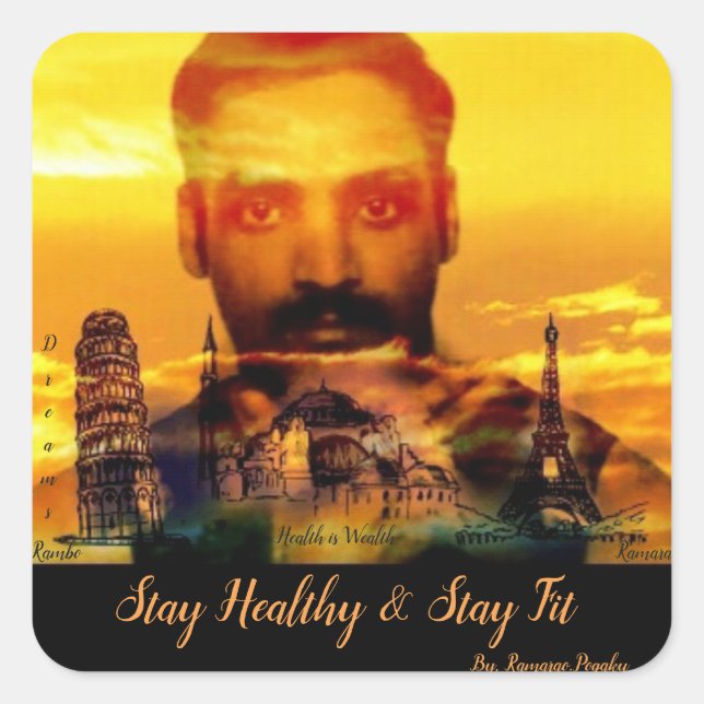 Adesivo Quadrado clássico (Frente)