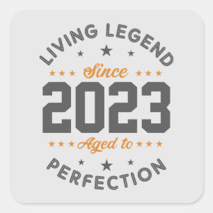 Adesivo Quadrado Clássico de Legenda Viável Personalizado