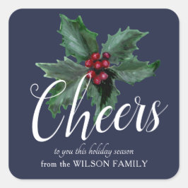 Adesivo Quadrado Clássico Holly, Obrigado, Stickers