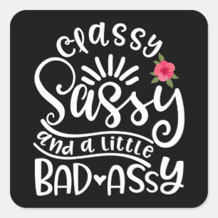 Adesivo Quadrado Clássico Sassy E Um Pouco Má Assy Amigos Sassy