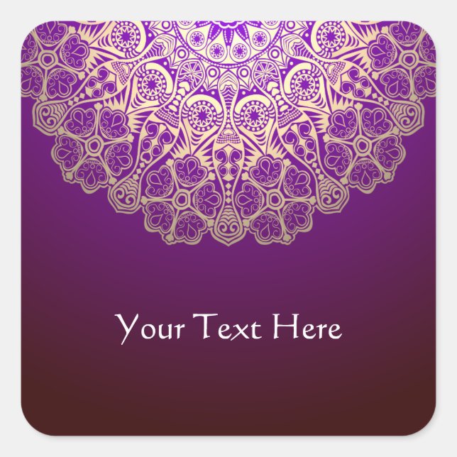 Adesivo Quadrado Classy Mandala Sticker (Frente)