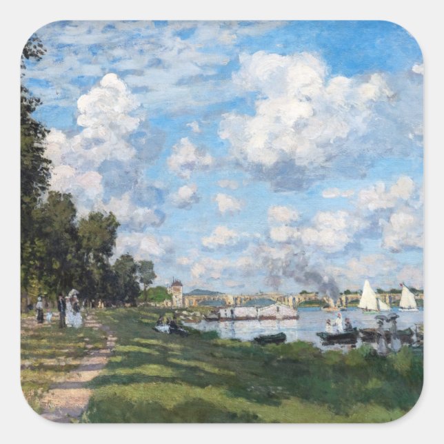 Adesivo Quadrado Claude Monet - A Bacia do Argenteuil (Frente)