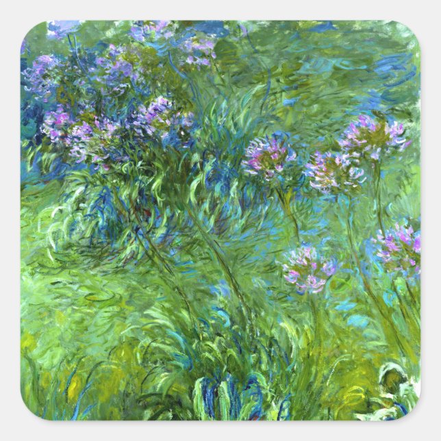 Adesivo Quadrado Claude Monet: Agapanthus (Frente)