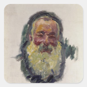 Adesivo Quadrado Claude Monet   Autorretrato, 1917