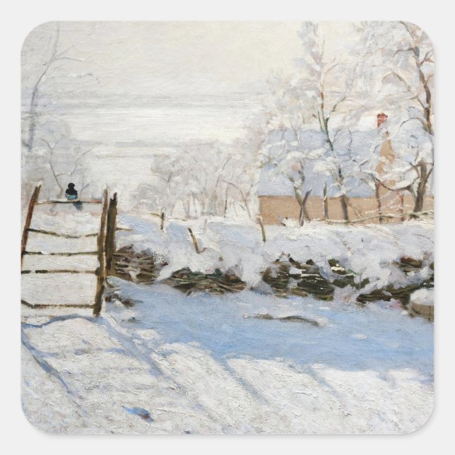 Adesivo Quadrado Claude Monet é o Natal da Mídia (Frente)