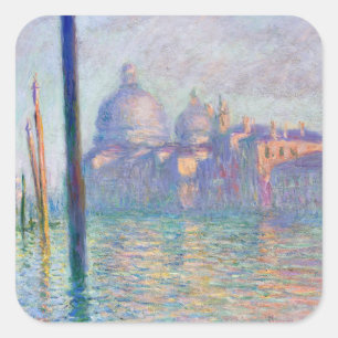 Adesivo Quadrado Claude Monet - Grande Canal, Veneza
