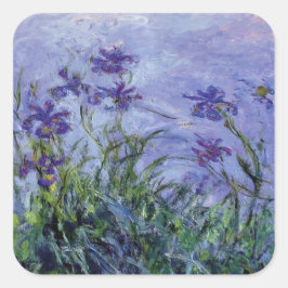 Adesivo Quadrado Claude Monet Lilac Irises