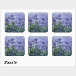 Adesivo Quadrado Claude Monet Lilac Irises