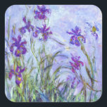 Adesivo Quadrado Claude Monet - Lilac Irises / Iris Mauves<br><div class="desc">Lilac Irises / Iris Mauves - Claude Monet,  1914-1917</div>