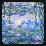 Adesivo Quadrado Claude Monet - Lírios Água, 1919,<br><div class="desc">Lírios d'água,  1919,  famosa pintura de Claude Monet.</div>