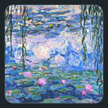 Adesivo Quadrado Claude Monet - Lírios Água, 1919,<br><div class="desc">Lírios d'água, 1919, famosa pintura de Claude Monet.</div>