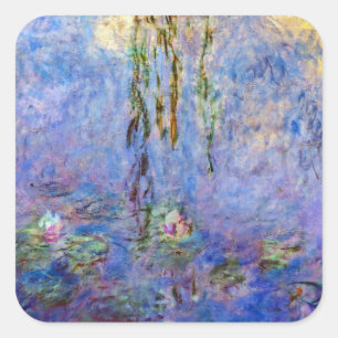 Adesivo Quadrado Claude Monet - Lírios Hídricos