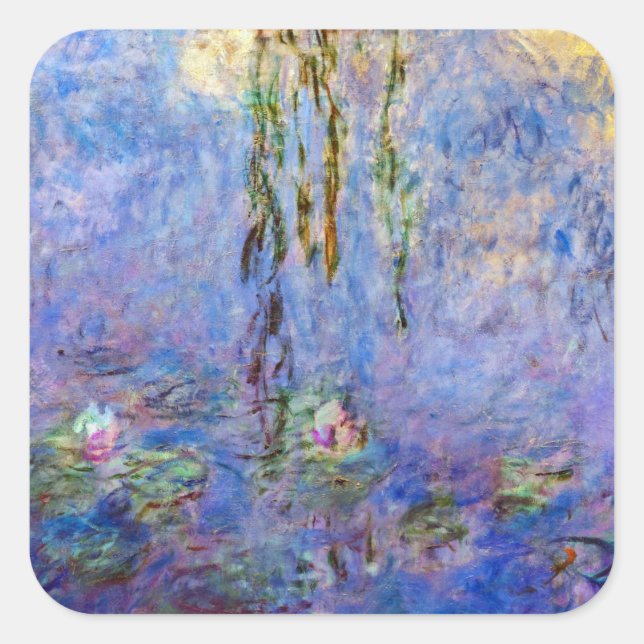 Adesivo Quadrado Claude Monet - Lírios Hídricos (Frente)
