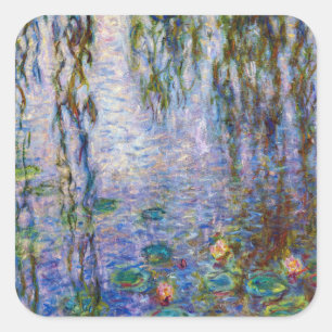 Adesivo Quadrado Claude Monet - Lírios Hídricos