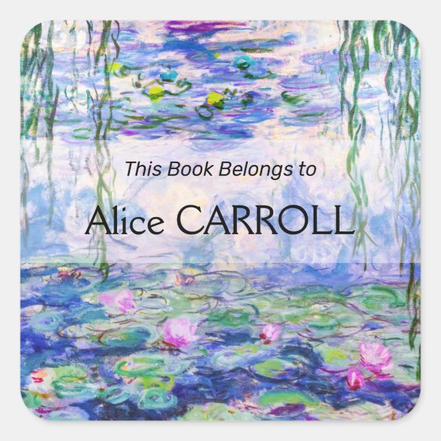 Adesivo Quadrado Claude Monet - Lírios/Ninfas (Frente)