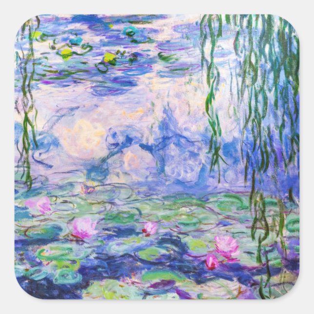 Adesivo Quadrado Claude Monet - Lírios/Ninfas 1919 (Frente)