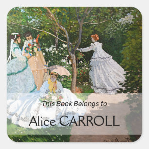 Adesivo Quadrado Claude Monet - Mulheres no Jardim