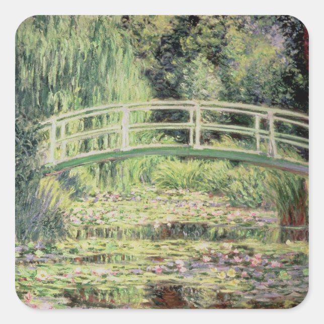 Adesivo Quadrado Claude Monet | Nenuphars branco, 1899 (Frente)