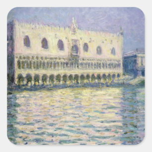 Adesivo Quadrado Claude Monet   o Palácio Ducal, Veneza, 1908