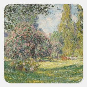 Adesivo Quadrado Claude Monet Paisagem: Parc Monceau