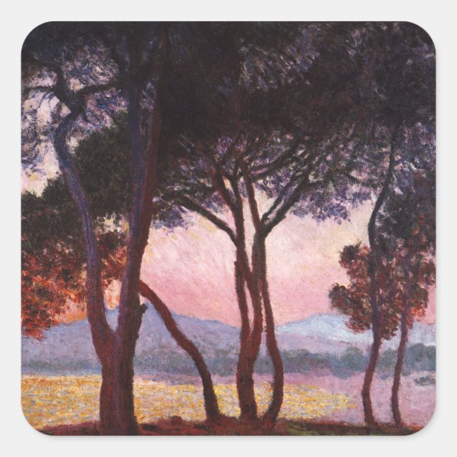 Adesivo Quadrado Claude Monet: Pines (Frente)
