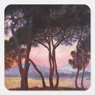 Adesivo Quadrado Claude Monet: Pinhos