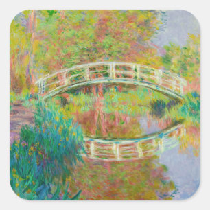 Adesivo Quadrado Claude Monet - Ponte Japonesa, Giverny