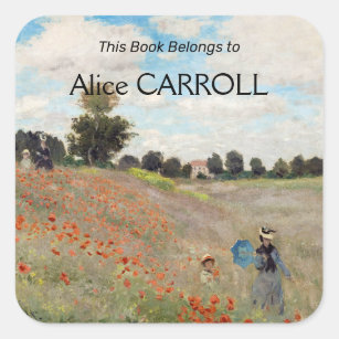 Adesivo Quadrado Claude Monet - Poppy Field