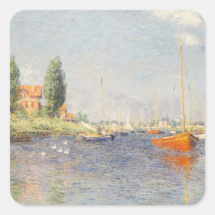 Adesivo Quadrado Claude Monet. Red Boats, Argentina