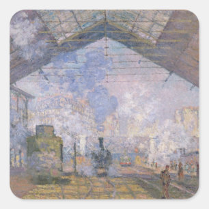 Adesivo Quadrado Claude Monet The Gare Rua Lazare, 1877