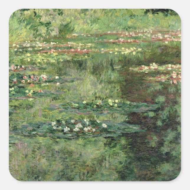 Adesivo Quadrado Claude Monet | Waterlily Pond, 1904 (Frente)