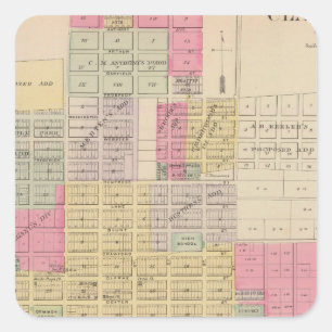 Adesivo Quadrado Clay Center, Condado de Clay, Kansas