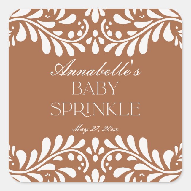 Adesivo Quadrado Clay Talavera Azulejo Espanhol Fiesta Baby Sprinkl (Frente)