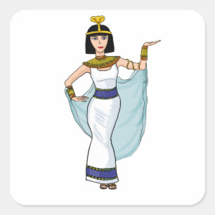 Adesivo Quadrado Cleopatra o faraó de Egipto