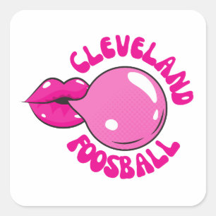 Adesivo Quadrado Cleveland Foosball Bubblegum Sticker