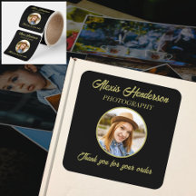 Cliente Agradecido Amarelo & Preto Script 1 Foto
