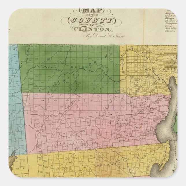 Adesivo Quadrado Clinton (Frente)