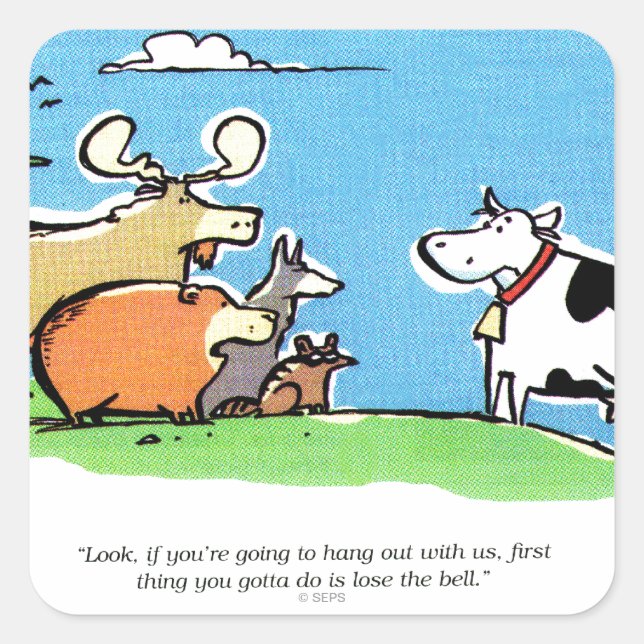 Adesivo Quadrado Clique em Animal (Frente)